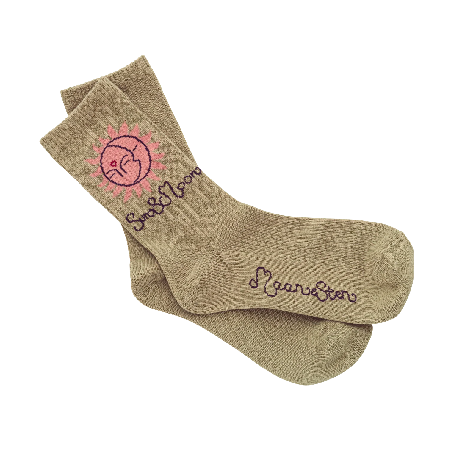 Sun & Moon Socks Olive - Image 4